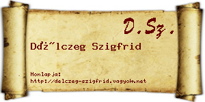 Délczeg Szigfrid névjegykártya